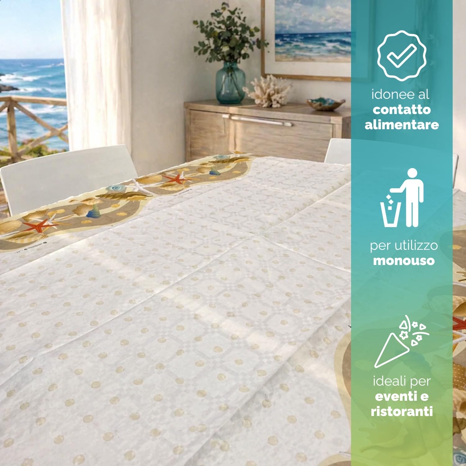 Tovaglia monouso carta 100x100 cm elegante per ristorante e eventi