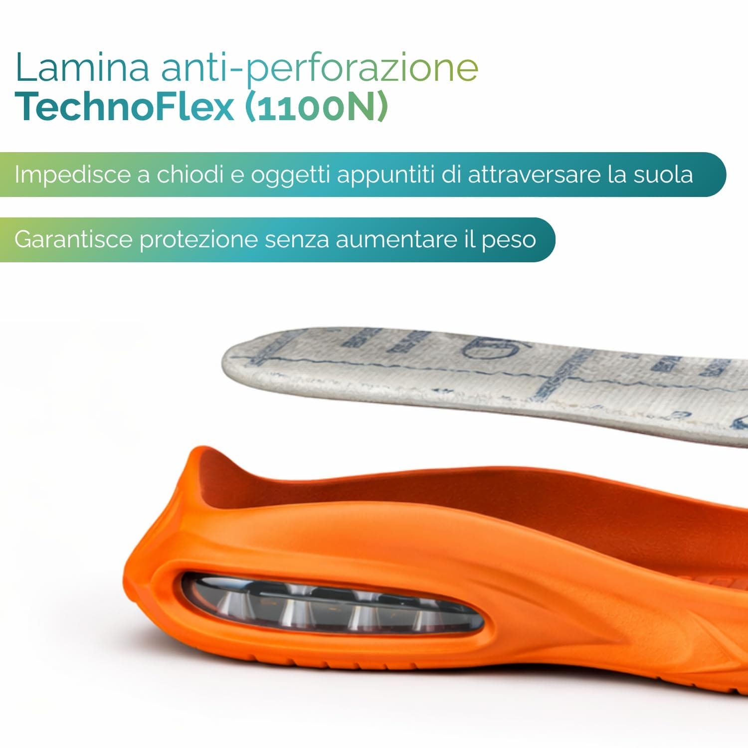 Lamina antiperforazione TechnoFlex 1100N scarpe sicurezza Technosafe