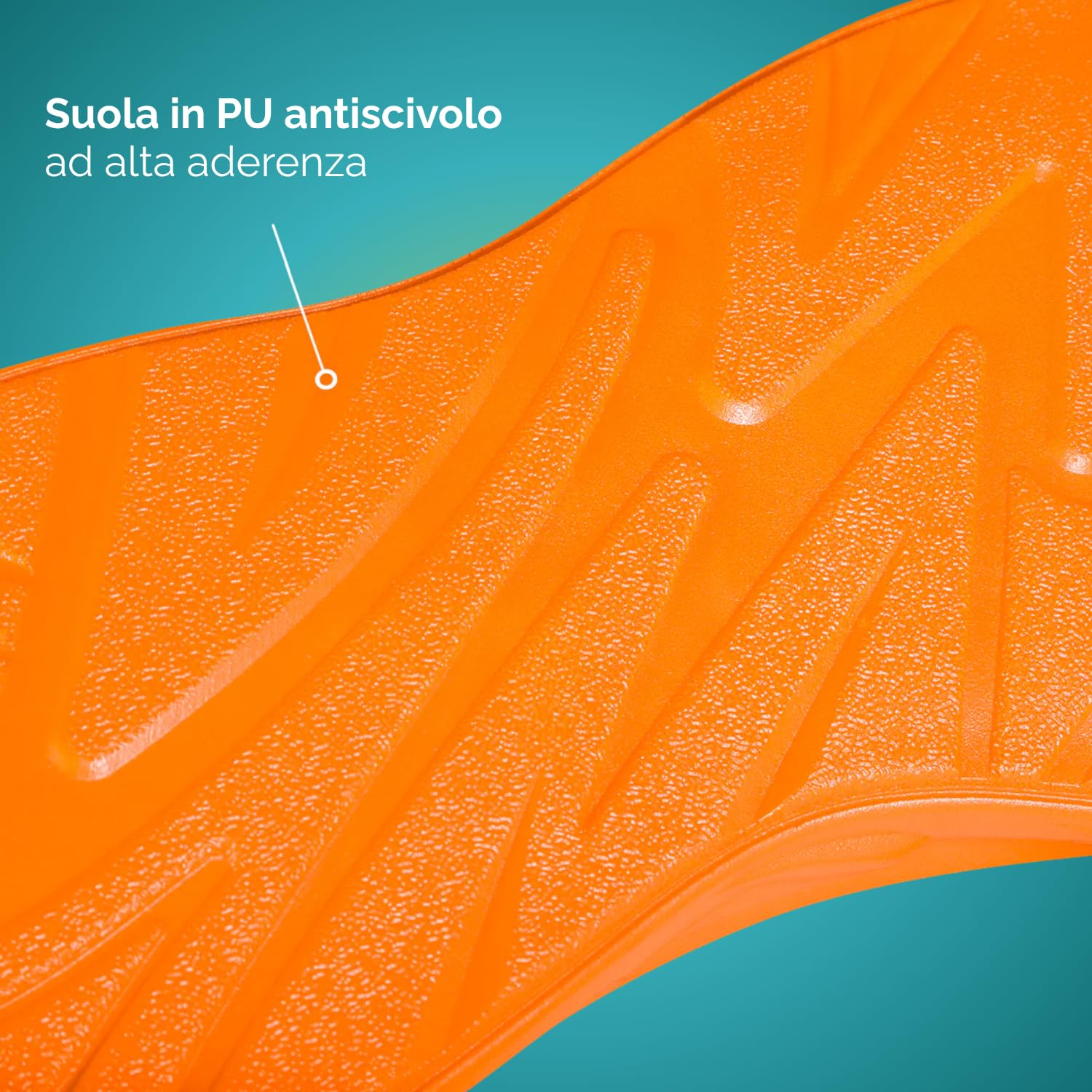 Suola PU antiscivolo alta aderenza scarpe antinfortunistiche Technosafe arancio