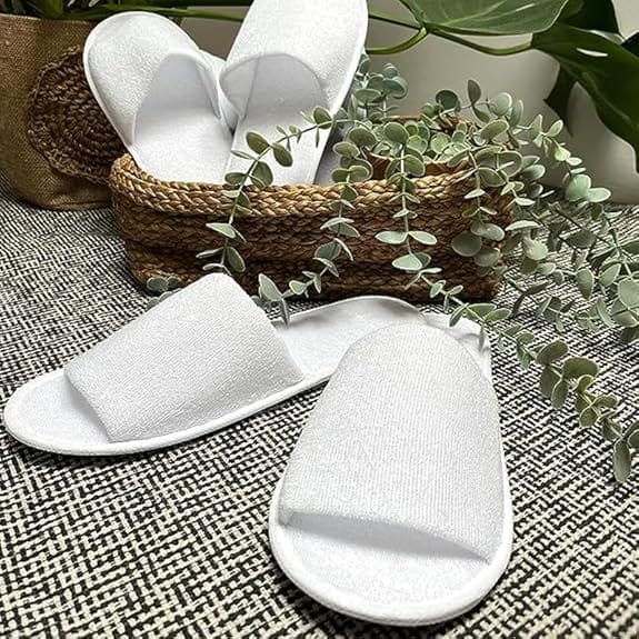 pantofole monouso hotel aperte in spugna bianca ideali per strutture ricettive