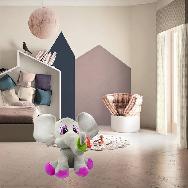 Peluche cagnolino elefante soffice 55 cm per arredo cameretta e regalo