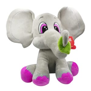 Peluche Elefante con Foglia alto 55 cm