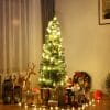 ALBERO-NATALE-SLIM Albero di Natale artificiale Slim verde in PVC disponibile con 479 o 687 rami