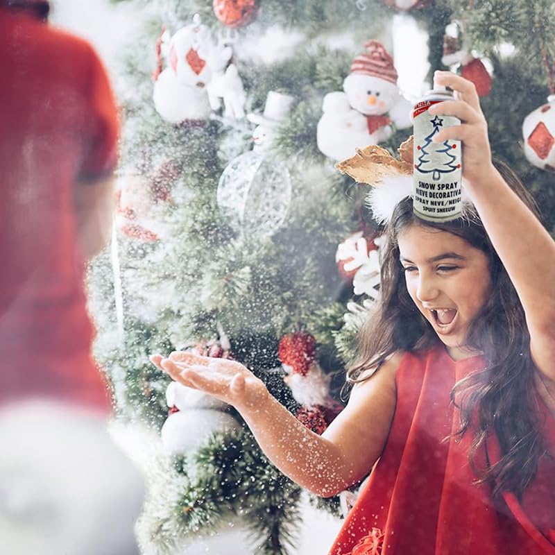 Spray neve artificiale 150 ml per decorare alberi di Natale e ambienti festivi