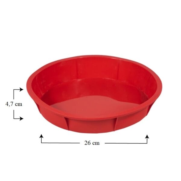 2 Stampi Per Torte In Silicone Rotondi 20cm - Antiaderenti, Per Forno E Microonde, Senza BPA, Rosso - Foto 5
