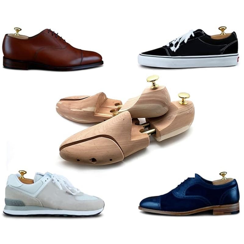 Tendiscarpe in legno di cedro con molla regolabile per scarpe eleganti e sportive