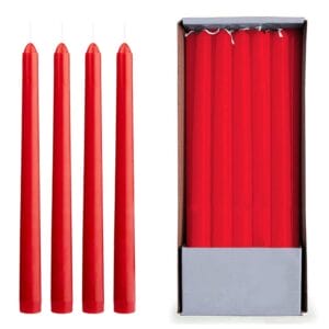 Candele rosse coniche in cera paraffina