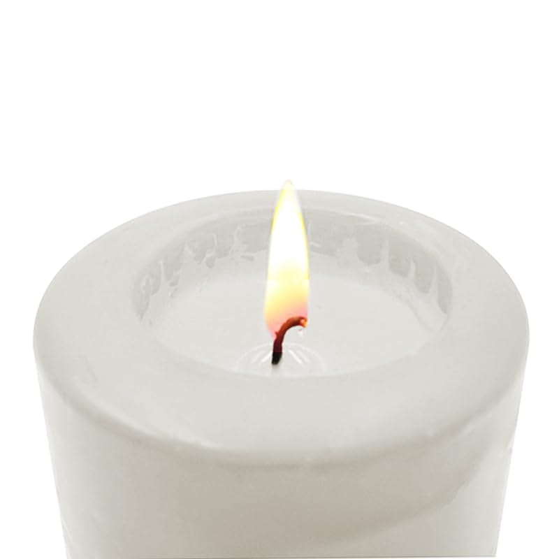 10 Candele Coniche Bianche Per Cena - Cera Paraffina 9.8cm Di Altezza - Foto 4