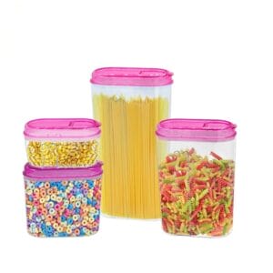 4 Contenitori alimentari ermetici con coperchi da 0,5L / 1L / 1,5L / 2,35 L