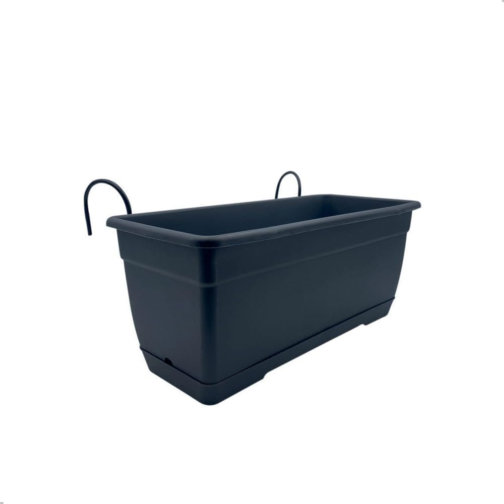 VidaXL Fioriera 2 PCS Antracite 75 X 75 X 60 Cm Acciaio - Foto 11