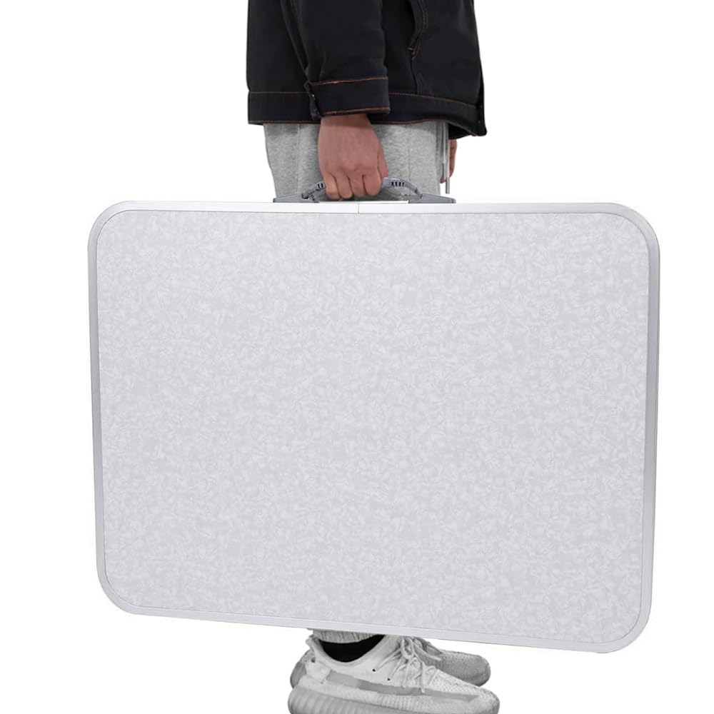 Tavolo Da Campeggio In Alluminio Regolabile - 120x60cm, Pieghevole, Con Maniglia - Foto 10