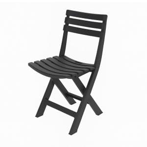 Sedia per esterno pieghevole in polipropilene Antracite