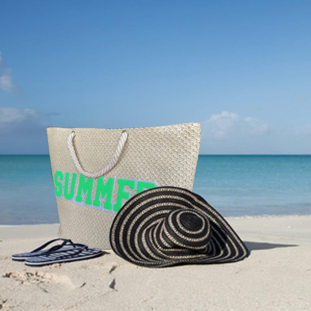 Borsa da spiaggia in carta di paglia