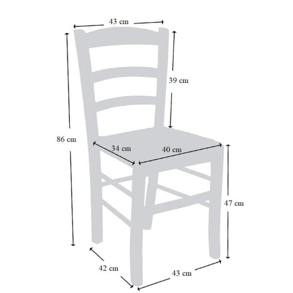 Sedia paesana Bianca in legno con seduta impagliata - Main Image