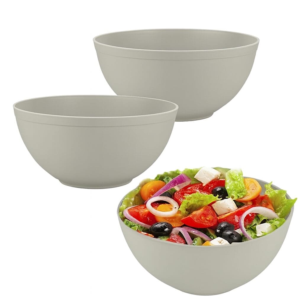 Set insalatiere Paluplus 2 litri in plastica rigida beige per cucina e servizio tavola