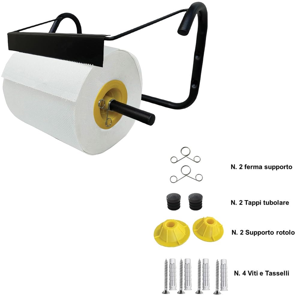 Supporto Portarotolo Industriale A Parete E Da Appoggio In Plastica Abs Bianco - Foto 3