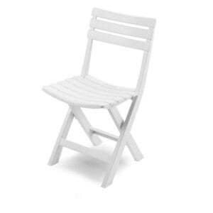 Sedia da giardino pieghevole Bianca
