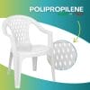 Sedia plastica polipropilene bianca con schienale traforato Made in Italy