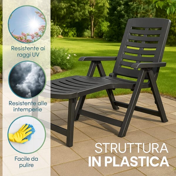 Lettino Prendisole Sedia Sdraio In Plastica Lettino Sdraio Sdraio