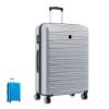 valigia grande grigia Valigia trolley rigide argento con ruote multidirezionali