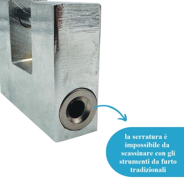 Lucchetto Antiscasso 1kg Acciaio Temprato - Grillo 12mm, 5 Chiavi, Per Moto E Cancelli - Foto 2
