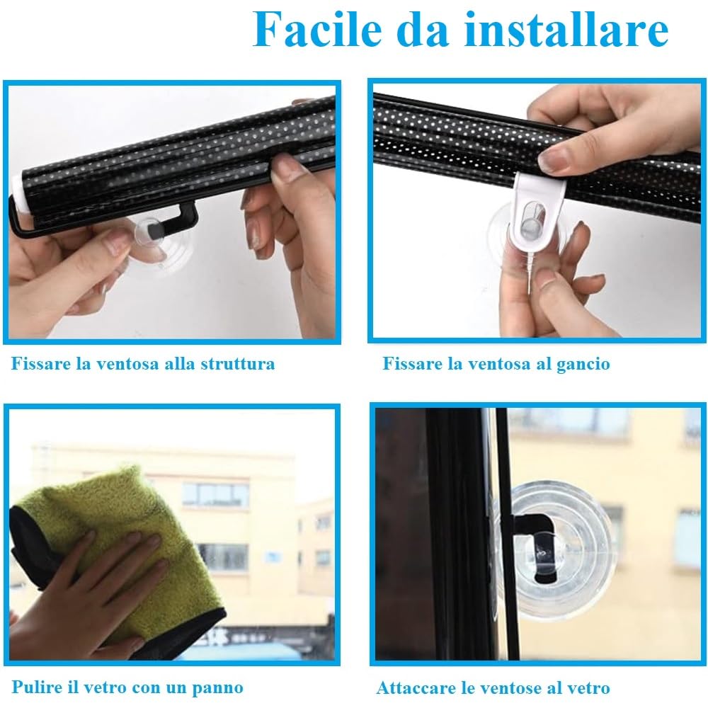 Tendine Parasole Per Auto Con Ventosa - Protezione Solare E Privacy Per Bambini - Foto 7