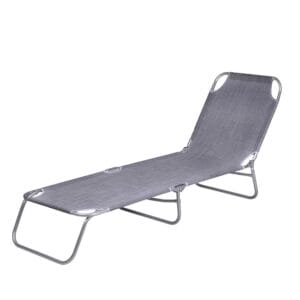 Lettino prendisole richiudibile Grigio senza tettuccio