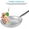 padella radiante Agnelli in alluminio antiaderente 28 cm con manico in acciaio inox per cottura professionale