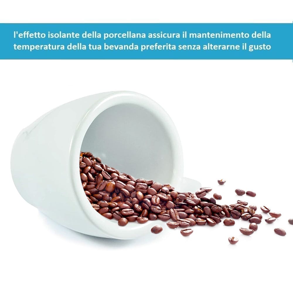 TAZZINA PORCELLANA 80 ML Tazzina bianca in porcellana effetto isolante della porcellana