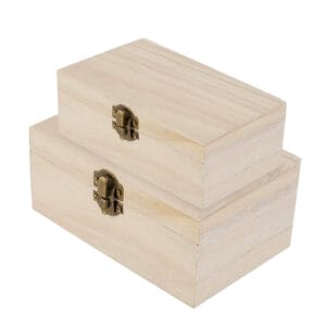 Set 2 Scatole portagioie Impilabili in legno