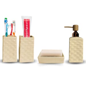 Set 4 Accessori bagno in ceramica