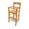 principale - seggiolone ciliegio Seggiolone per bambini in legno di faggio ciliegio con seduta in paglia intrecciata 36x36x85 cm