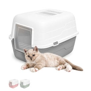 Lettiera per gatti chiusa con filtro 48x38x32 cm