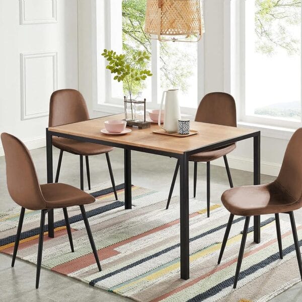 Sedie design in Velluto da cucina color Ruggine