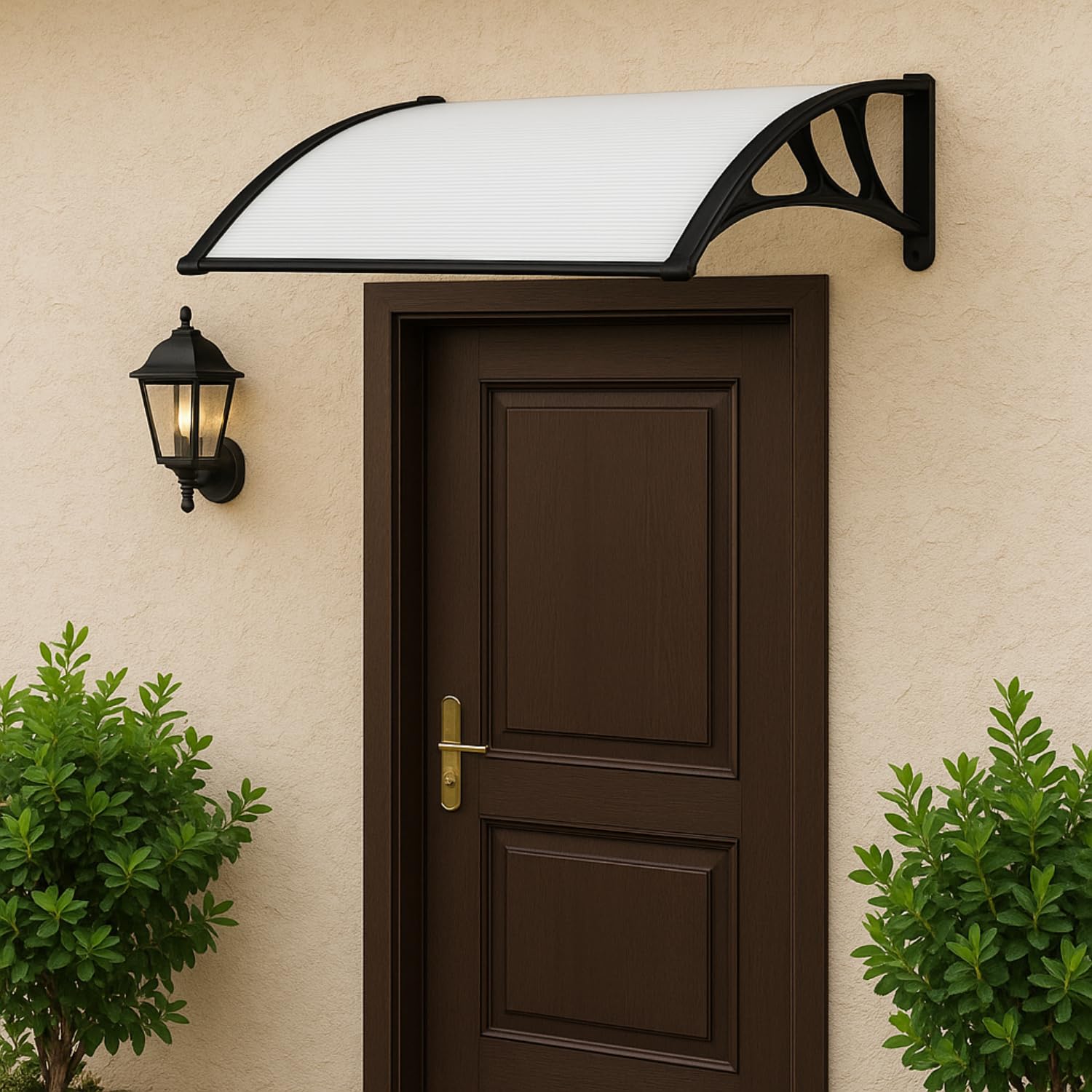 Pensilina 100x60 cm trasparente da esterno per porte finestre e garage