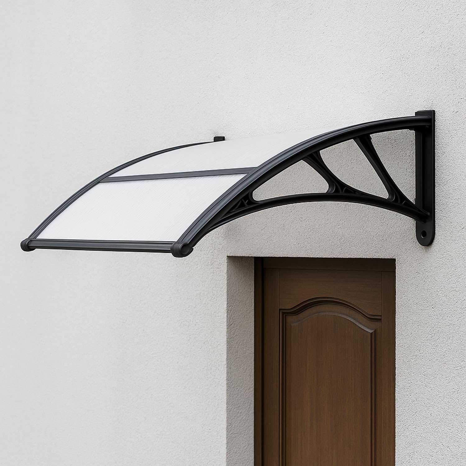 Pensilina trasparente 120x80 cm per porta esterna resistente e duratura