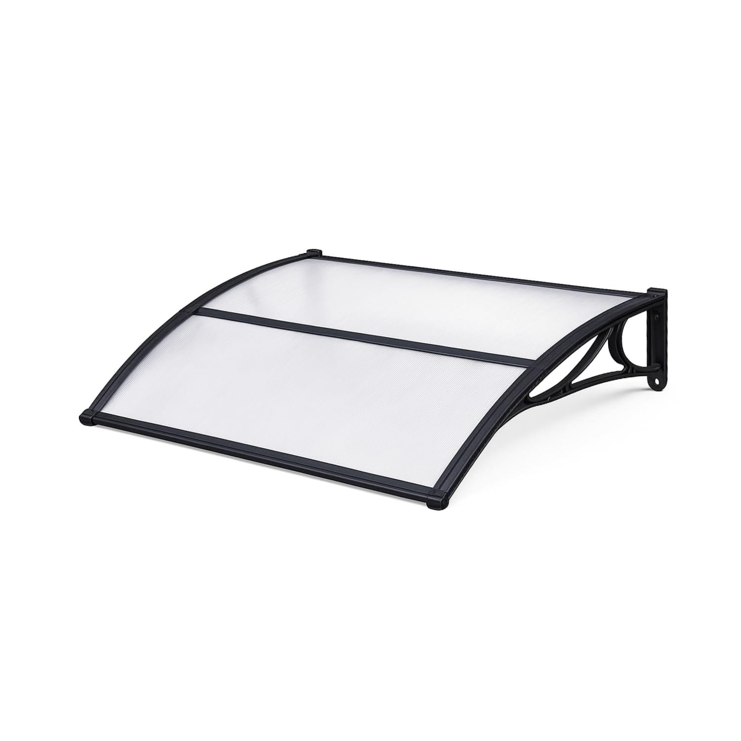 Pensilina ingresso 120x80 cm trasparente resistente ad agenti atmosferici