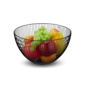 Centrotavola in metallo rotondo da 24,5×14 cm