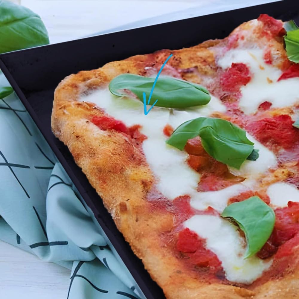 Teglia alluminio 30x40 cm svasata con placca forno e orlo alto