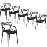 Sedia Maestro in Polipropilene Nera - Modello Twist - 6