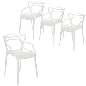 Sedia Maestro in Polipropilene Bianca – Modello “Twist”