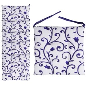 Set 6 Cuscini per sedie 40×40 cm Fantasia Fiori