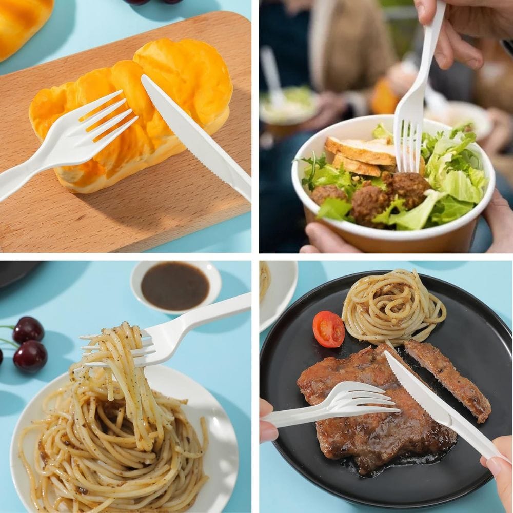 Bis di Posate riutilizzabili imbustate: Forchetta Coltello e