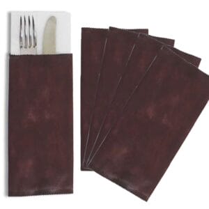 Set 100 Buste portaposate in tessuto con tovagliolo