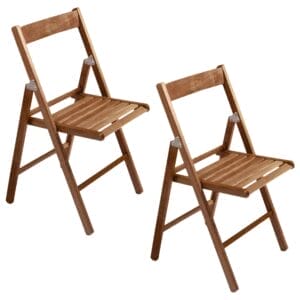 Sedia Pieghevole in Legno Noce