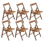 Sedia Pieghevole in Legno Noce - 6 Sedie