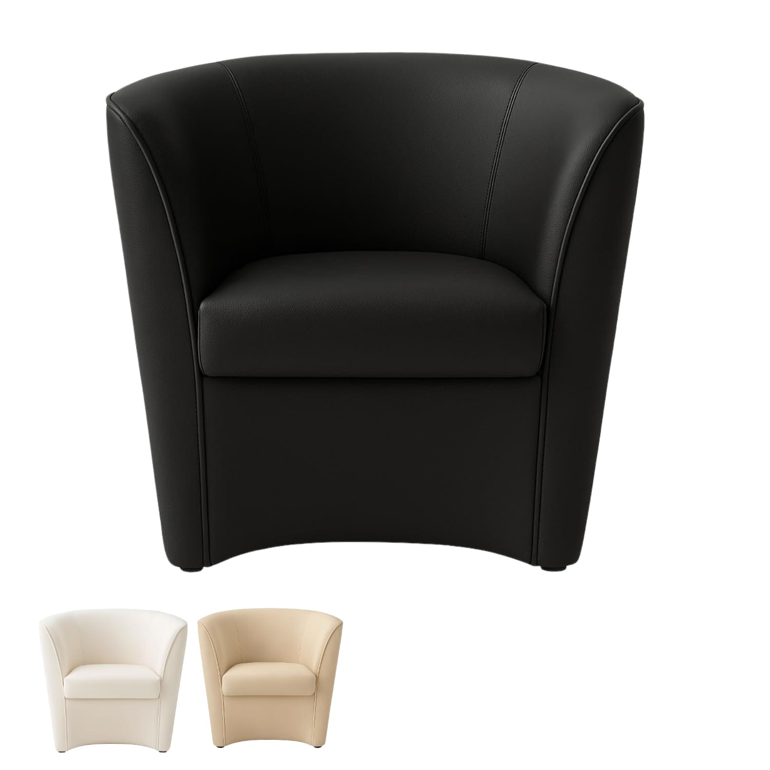 Poltrona pozzetto artigianale nera comoda e resistente