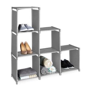 Scaffale Modulabile a 6 Ripiani Grigio