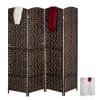 Divisorio per Ambienti 4 ante marrone Divisorio pieghevole per interni 176x180 cm a 4 pannelli colore Marrone