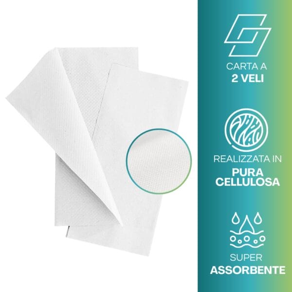 Quicky Asciugamani Piegati A Z - Carta Riciclata Verde, 25x23 Cm, 4000 Pezzi - Foto 10